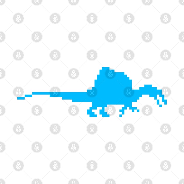 8-bit spinosaurus baby blue by arc1