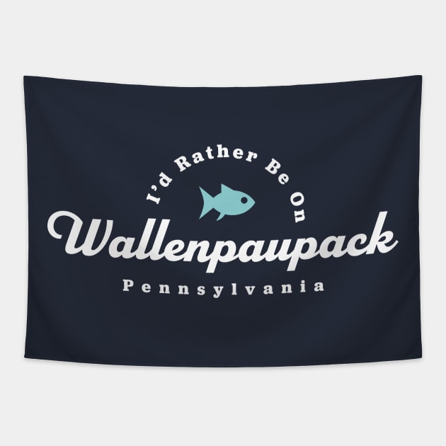 Lake Wallenpaupack Boat Fishing Pennsylvania Tapestry by PodDesignShop