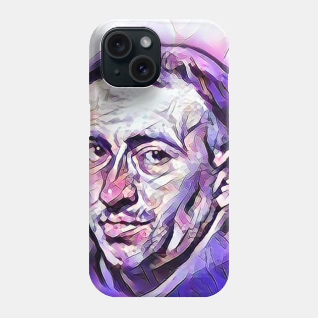 William of Ockham Pink Portrait | William of Ockham Artwork 4 Phone Case by JustLit