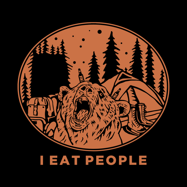 I Eat People. Camping by betashollowone