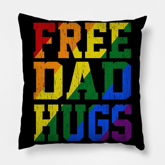 free dad hugs lgbt pride fathers day Pillow by Ffree Dad hugs shirt for pride month LGBT