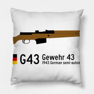 G43 German Gewehr 43 historical 1943 German semi-automatic rifle black Pillow
