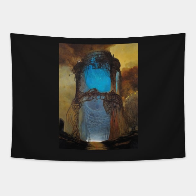 Zdzisław Beksiński - Untitled by Zdslaw Beksinski Tapestry by QualityArtFirst