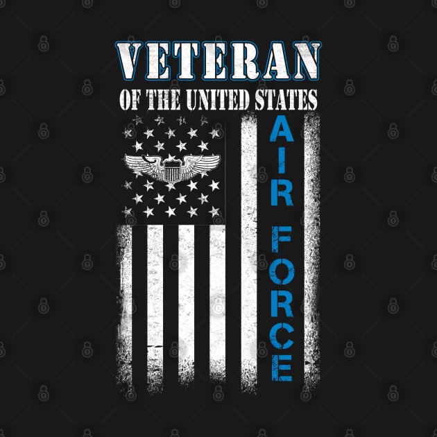 US Air Force Veteran Military T-Shirt Air Force Vintage Basic by Otis Patrick