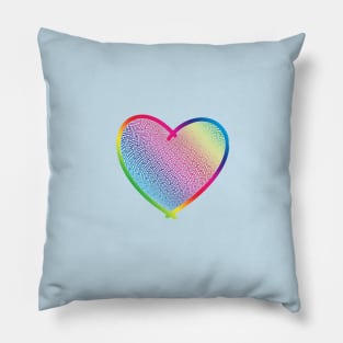 Geometric rainbow heart Pillow