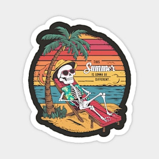 Retro Summer Chill Vibes Magnet