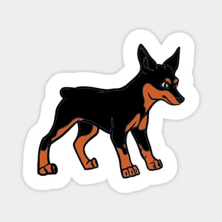 doberman pinscher black and rust cartoon Magnet