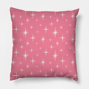 Atomic Starburst Pink Pillow