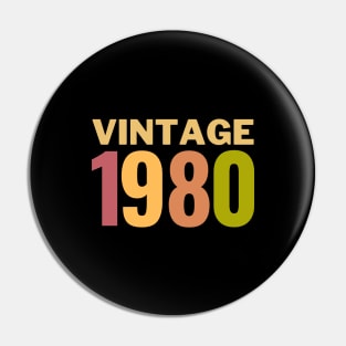 vintage 1980 Pin