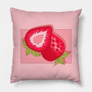 Cute pink strawberry Pillow