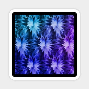 Purple  Ombre Fluid Pour Daises Flowers Magnet