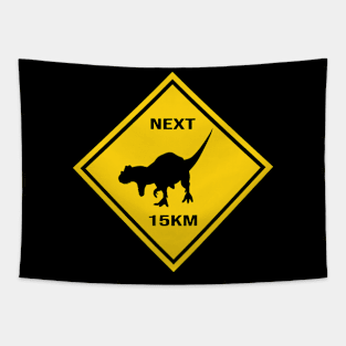 Attention Carnotaurus Crosses The Street Design Tapestry