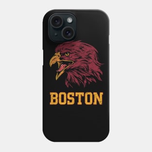 Funny Vintage Eagle Face Head Boston Gameday Of Football Phone Case