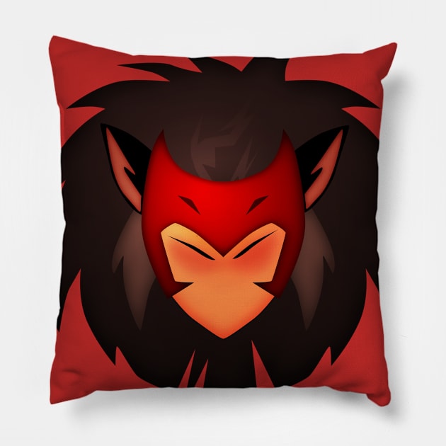 Bad Kitty Pillow by DavidWhaleDesigns