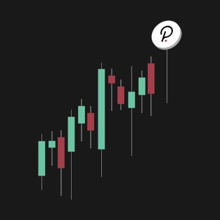 Polkadot Chart Candle and Crypto Currency Investor Shill T-Shirt