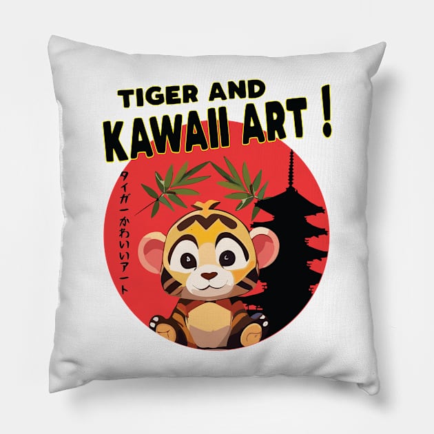 Kawaii Cute Kitten Tiger Pillow by Suldaan Style