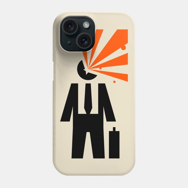 Exploding Businessman Phone Case by schlag.art