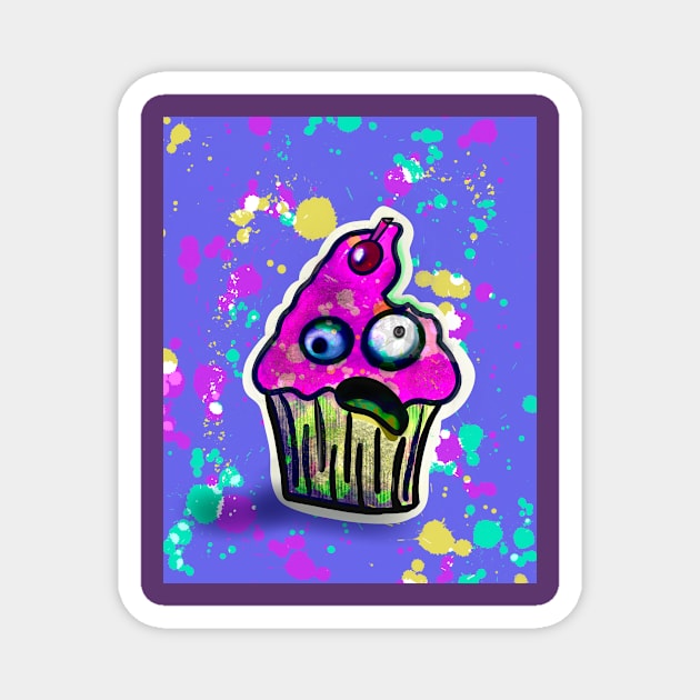 Zombie Cupcake Magnet by CassiesArt