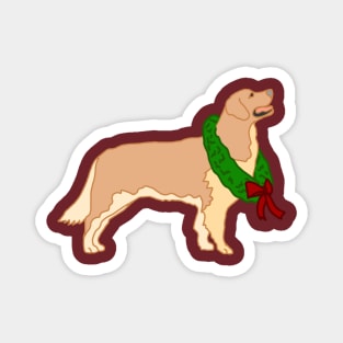 Holiday Golden Retriever Magnet