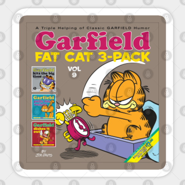 Garfield Fat Cat 3 Pack Vol 9 Garfield Sticker Teepublic