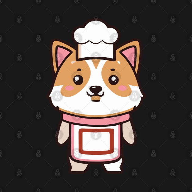 cute corgi kawaii funny chef by Kawaii Bomb