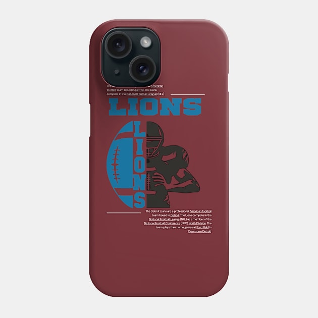 Detroit Lion Phone Case by Charlie Dion