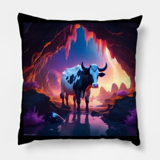 Cow In A Cave Pillow