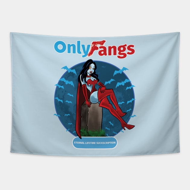 Only Fangs Tapestry by Daily Detour