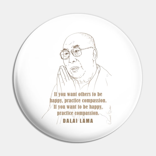 Inspiring Quotes, motivational poster, Famous Quotes Print, Role model, the Dalai Lama Pin by Design with Passion