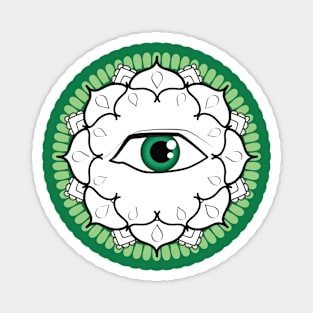 Green Eye Mandala Magnet