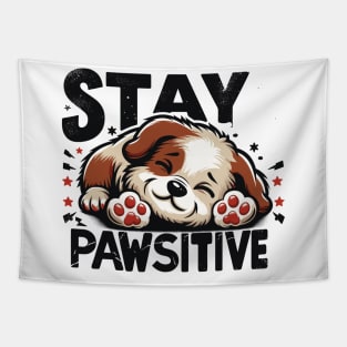 Stay Pawsitive Tapestry