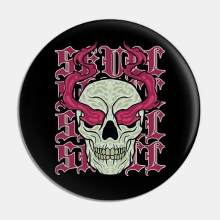 Fire eye skull Pin