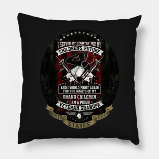 US Veteran I Served MY Country for My Kids Pillow