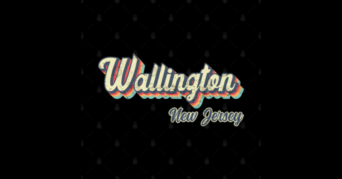 Wallington New Jersey Retro vintage 70s Rainbow Wallington New Jersey