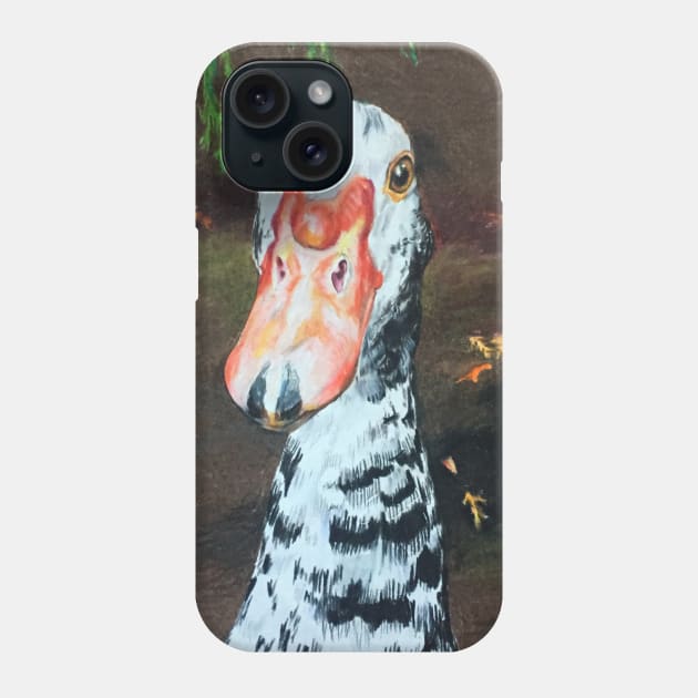 Basil the Muscovy Duck Phone Case by jenesaiscluck