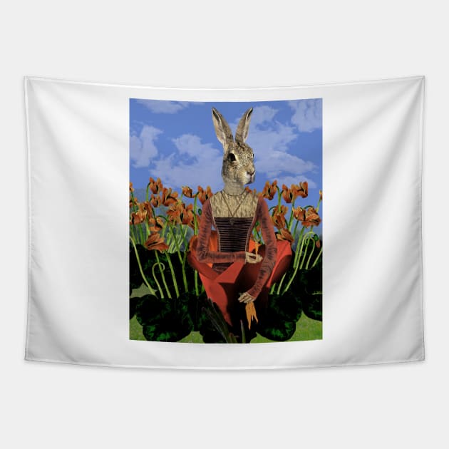 Poppy Bunny Tapestry by Loveday101