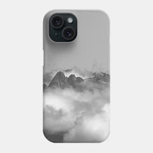 Mountains on Clouds Alpine landscape Phone Case