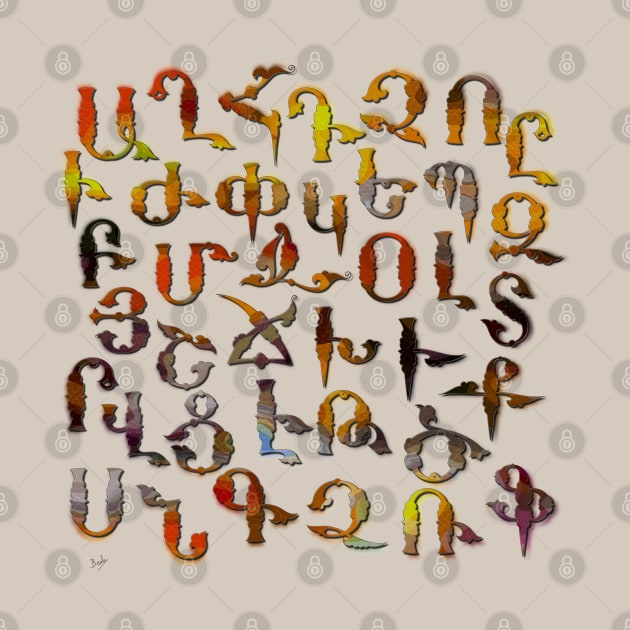 Armenian Fancy Alphabet V2 by Peter Awax