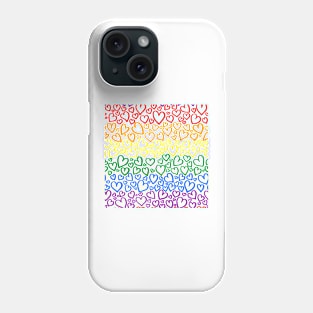 Gay Pride Hearts Pattern Phone Case