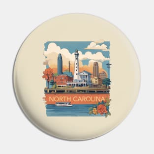 North Carolina Vintage Design Pin