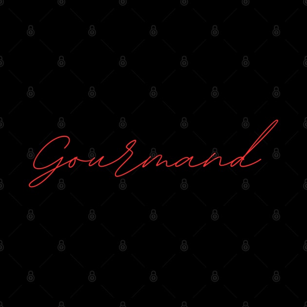 Gourmand - german language RED by PrintsHessin