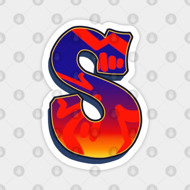 Letter S - Night Sky Magnet by Dmitri