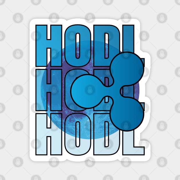 HODL, ripple, XRP, To the moon Magnet by Lekrock Shop