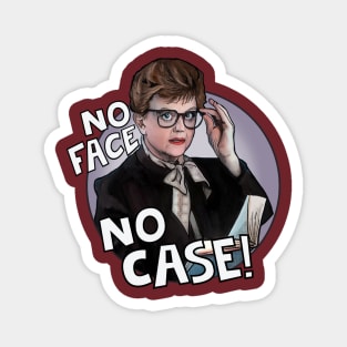 Jessica Fletcher Murder She Wrote No face, No Case Magnet