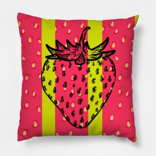 aesthetic strawberry Pillow