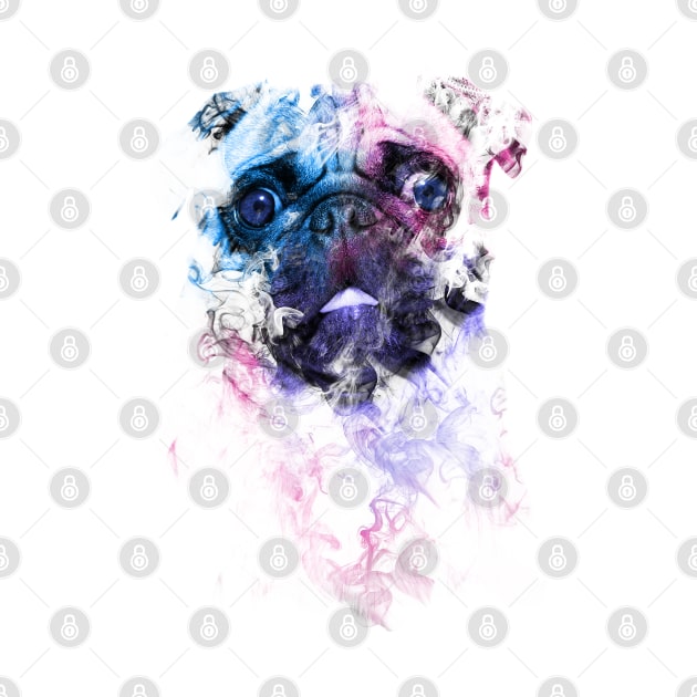 Pug in the Smoke // Bilcos Designs by BilcosDesigns