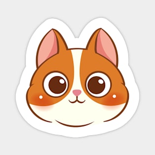 Cartoon cute cat face Magnet