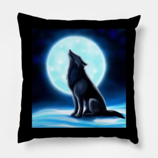 Wolf moon Pillow