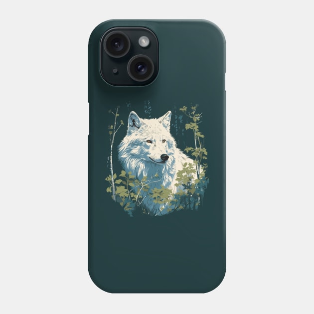 White Wolf Phone Case by Yopi