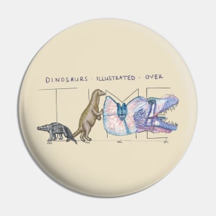 Dinosaurs Illustrated Over Time Pin